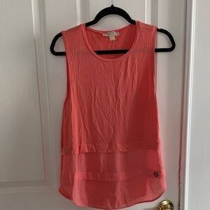Michael Kors Coral Sleeveless Layered Top